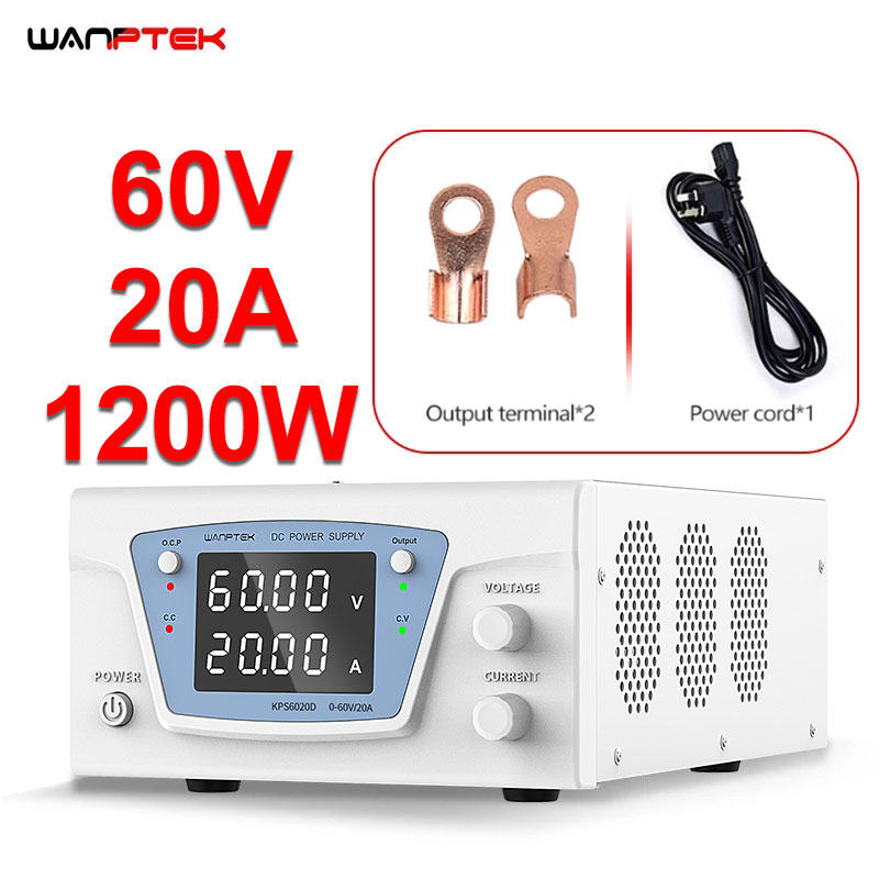 High Power 60V 20A Bench Power Supply - Alimentatore da Laboratorio DC Regolabile Wanptek